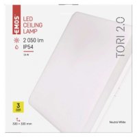 LED přisazené svítidlo TORI, čtvercové bílé 24W neutr. b., IP54 EMOS ZM4324
