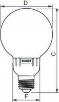 Philips Žárovka Softone Globe 16W WW E27 G120 1CH/4