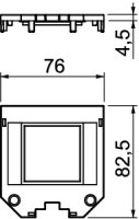 OBO UT3 P1 Kryt přístrojové vložky 82,5x76x4 grafitově černá Polyamid PA