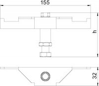 OBO 7410180 Podpěra pro vysoká zatížení DSSL2 160 200