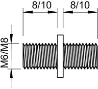 OBO 3100 M8 G Dvojitý šroub, M8, Ocel, galv. zinek, DIN EN 12329