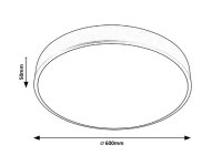 Tesia LED 60W IP20 3000-6000K stříbro RABALUX 3317