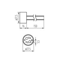 Keramická objímka HLDR-GZ10 (K512GZ) 00402 Kanlux