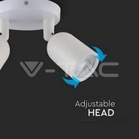 2*GU10 Wall Fitting  White