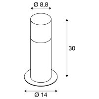 GRAFIT E27 30 Pole round, nástěnné přisazené svítidlo antracit    SLV 1006180