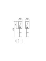 Sloupkové svítidlo MIDAS ST H80 E27 MAX 42W IP44 DG REDO 90283