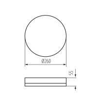 Přisazené LED svítidlo IPER LED 26W-NW-O KANLUX 37292