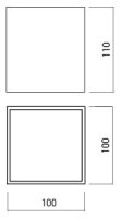 XSMOOTH SQ. CEILING FITTING 10W 110-240V