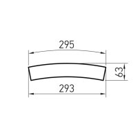 XFREE M CURVED DALI 750mm 22.5dgr SUSP.