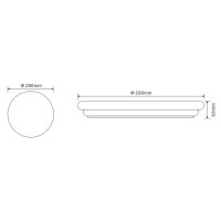 Stropní svítidlo TARUG bílá LED 20W 230V, 1600lm, 3000K GLOBO 41003-20