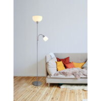 Stojací lampa HINTON stříbro 2x60/40W E27 IP20 GLOBO 59947