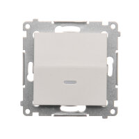 Přepínač střídavý, s orientačním LED podsvětlením, řazení 6So, 10AX, 250V~ bílá