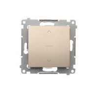 Spínač žaluziový jednoduchý tříjpolohový (1-0-2) 10A 250V, zlatá matná