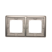 Rámeček 2-násobný IP44 s těsněním, Satén KONTAKT SIMON BMR2B/29