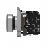 Schneider xB4BW31B5 Ovládač stiskací prosvětlený,lícující,1 Z+1V,24V,bílý