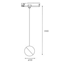 Lištové svítidlo TRACK LOCO Z, B TRIAC 10W 3000K černá LED2 7301033DT
