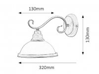 Elisett E27 1x 60W IP20 bronz RABALUX 2751