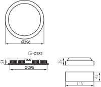Vestavné LED svítidlo ROUNDA N LED24W-WW-SN 22509 Kanlux