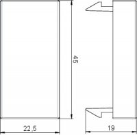 OBO 6117416 Zaslepovací kryt 1/2 modul ADP-B AL0.5