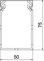 OBO LKVH N 75050 Propojovací kanál LKVH bezhalogenový 75x50x2000 světle šedá