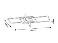 Ashton LED 34W IP20 3000K černá/dřevo RABALUX 6814