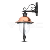 Garden Wall Lamp 1 x E27 Black Facing Do
