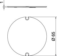 OBO ZH 60-ID Vnitřní víko přístrojové krabice do dutých stěn O65mm bílá