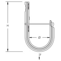 kabelový hák s pojistkou 33,3mm ERICO CAT21HP 181188