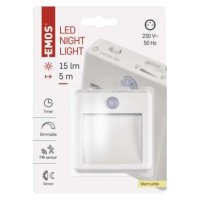 LED noční světlo P3319 s pohybovým čidlem do zásuvky EMOS P3319