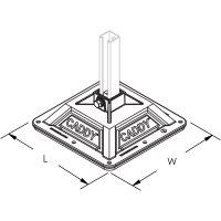 distanční podpěra/patka Pyramid pro profil 41x41mm ERICO PHB 360422