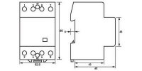 Instalační stykač HS 3-230AC/40-20 40A 230V 50Hz  2 sp., 0 rozp. DOEPKE 09980439