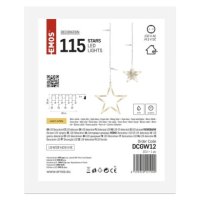 LED vánoční závěs hvězdy, 185x105 cm, vnitřní, teplá bílá EMOS DCGW12