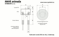 Vodivostní sonda SV2 do víka, 2 elektrod