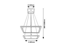 SIDONA LED 48W IP20 černá 3000K 2450lm RABALUX 72243