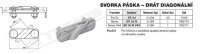 Svorka páska-drát diagonální SR 3d N V4A (nerez) AISI 316L TREMIS VN2111