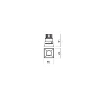 XARNO SQ. RECESSED 13W 2700K 36grd WH (5