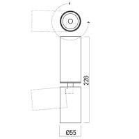 XPIPE ADJ. SURF. PROJ. 1x15W 220-240V AC