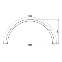 XFREE S CURVED 500mm 180dgr SURF./SUSP.
