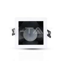 GU10 Fitting White+Black Square, VT-875 V-TAC SKU3165