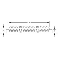 Zemnící a nulová sběrnice EB12, balení po 200 ks, 568611 EB 12 VEL BAL 568611