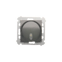 Elektronický zvonek, 230V, antracit mat, metalizované KONTAKT SIMON DDS1.01/48