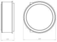 Montážní kryt, HaloX 250 pro upevnění lepidlem, do betonu KAISER 1283-71