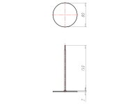 Kryt pro odstínění krabice průměr 80 mm, od omítku KAISER 1164-88