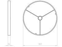 Přední prstevec KompaX 1, průměr 190 mm, do betonu KAISER 1293-19
