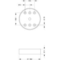 Základna nízká BASE LT SHALLOW 12/24 V, ACDC, bílá SIRENA 90344