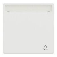 Klapka, Merten System D, s popisovým polem, nordic white, plast MTN3360-6037