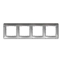 Sedna D/E Rámeček čtyřnásobný, Aluminium SCHNEIDER SDD313804