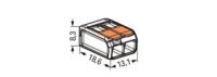 Krabicová svorka COMPACT, 2x 0,14-4 mm2 (CYA) WAGO 221-412