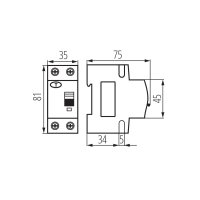 Kombinace jistič-proudový chránič KRO6-2/B6/30 23220