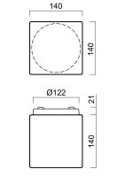 Přisazené svítidlo APUS 2 LED-1L10C03KN02/402 4000 5W IP44 OSMONT 67596